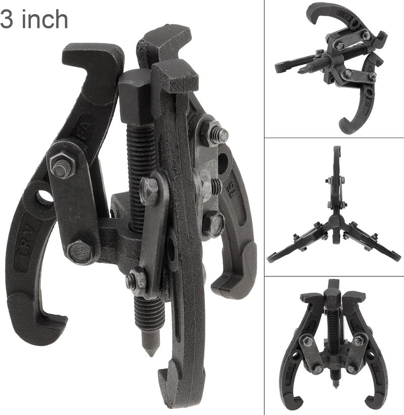 ChgImposs Multifunction Standard Carbon Steel 2 Jaw / 3 Jaw Bearing Puller with 4 Single Hole Claw Pullers for Car/Mechanical Repairing (3 Inch) - Image 4